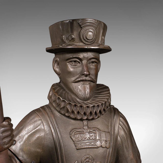 Black Antique Beefeater Fireside Companion, Cast Iron, English, Fire Tools, Edwardian For Sale - Image 8 of 12