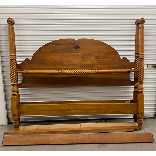 Ethan Allen "Country Crossings" King Size Four Poster Bed Chairish