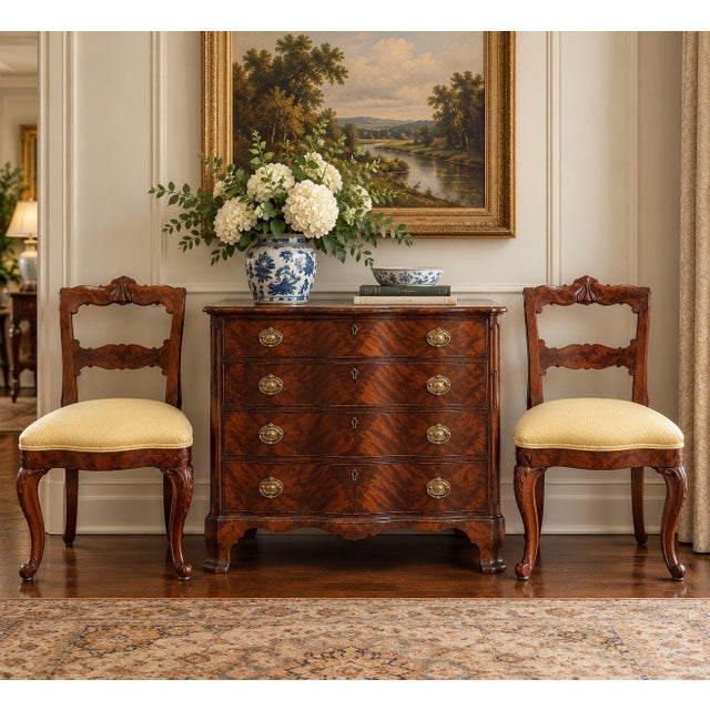 19th Century Flame Mahogany French Victorian Chairs - A Pair For Sale - Image 11 of 12