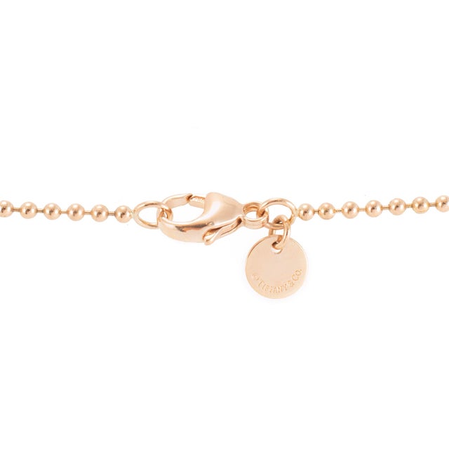 Tiffany & Co. Return to Tiffany Large Heart Tag 18k Rose Gold Pendant Necklace For Sale In Houston - Image 6 of 8