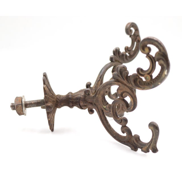 Early 20th Century Early 20th Century Pair of Victorian Bronze Finish Cast Iron Hall Tree Hooks For Sale - Image 5 of 7