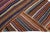 Beautiful kilim handmade wool runner with a multicolor field. This Vintage flatweave rug features a gorgeous all-over...