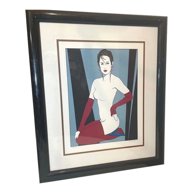 Vintage Original Signed Patrick Nagel Nude Playboy Serigraph Silkscreen Print For Sale