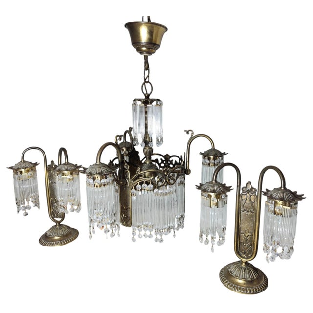 Art Nouveau Hanging Lamps, 1950s, Set of 3 For Sale - Image 6 of 7