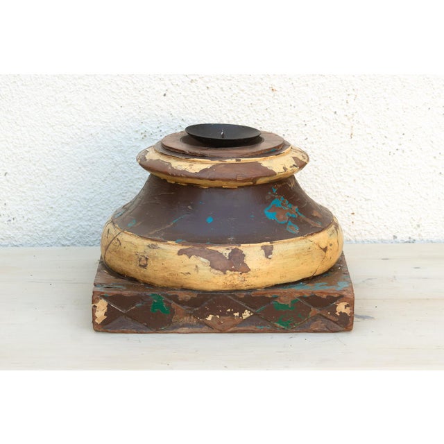 Wood 19th Century Colonial Teak Pedestal For Sale - Image 7 of 9