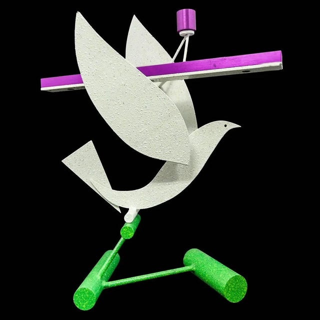 1998 Peter Shire Postmodern Memphis Peace Dove Sculpture For Sale In Miami - Image 6 of 6