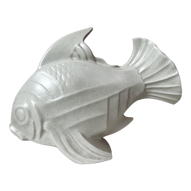 Art Deco Earthenware Fish, 1930s For Sale