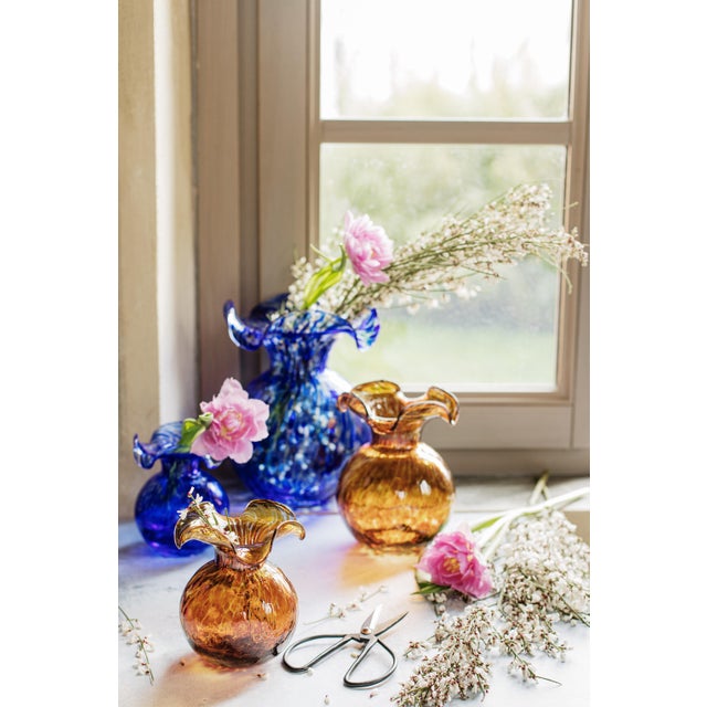 VIETRI Hibiscus Glass White Bud Vase For Sale In Raleigh - Image 6 of 11