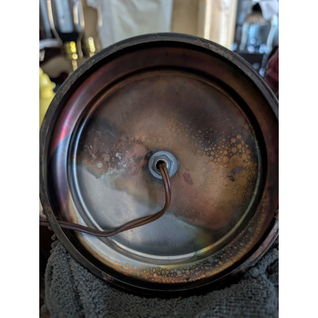 Metal Vintage Butter Yellow Ceramic Ginger Jar Table Lamps - Set of 4 For Sale - Image 7 of 8