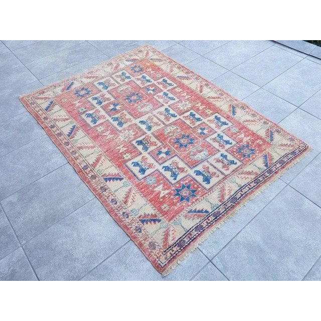Turkish 1960s Faded Bohemian Turkish Rug For Sale - Image 3 of 10