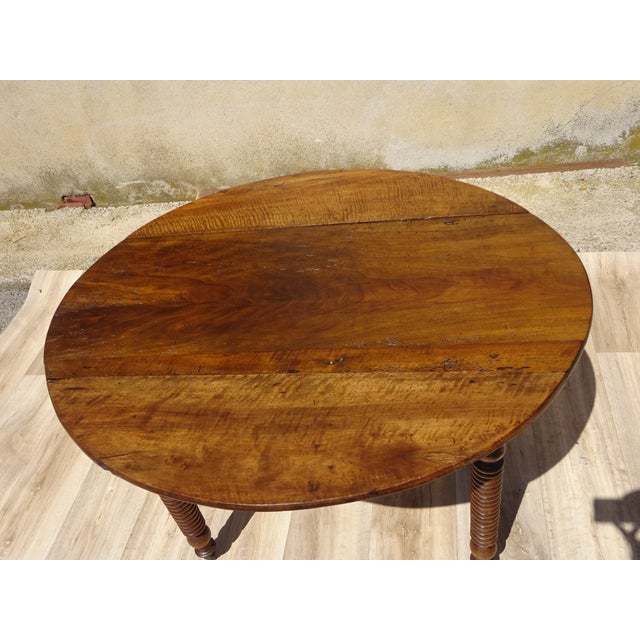 Walnut Top Flap Table For Sale - Image 9 of 18