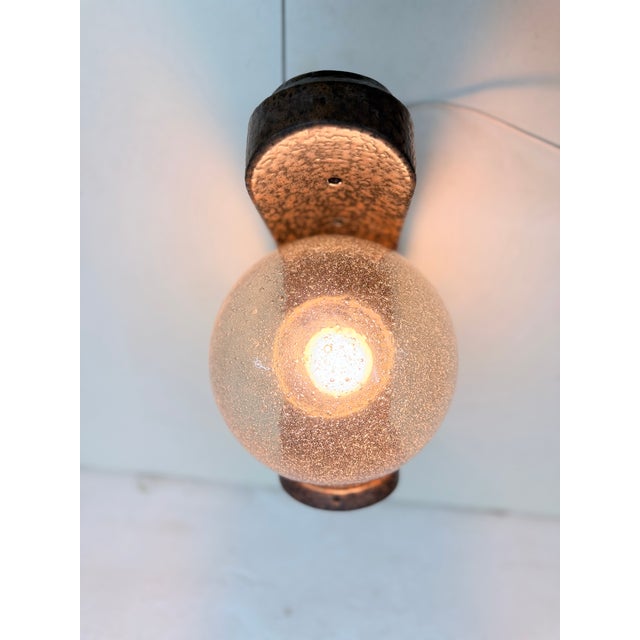 Brutalist Style Wall Lamp in Ceramic and Glass, 1970s For Sale - Image 9 of 12