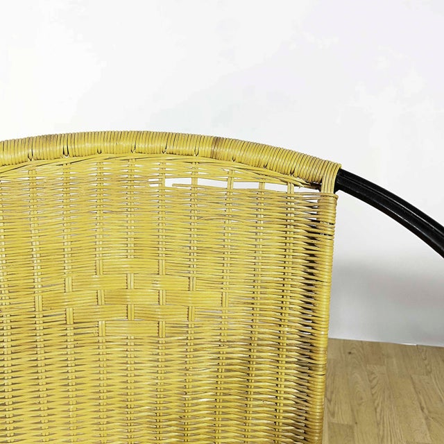 Garden Chairs in Wrought Iron and Woven Wicker, 1970s, Set of 4 For Sale - Image 14 of 18