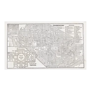 1853 “ Washington” Engraved Map From Fanning's "Illustrated Gazetteer of the United States"