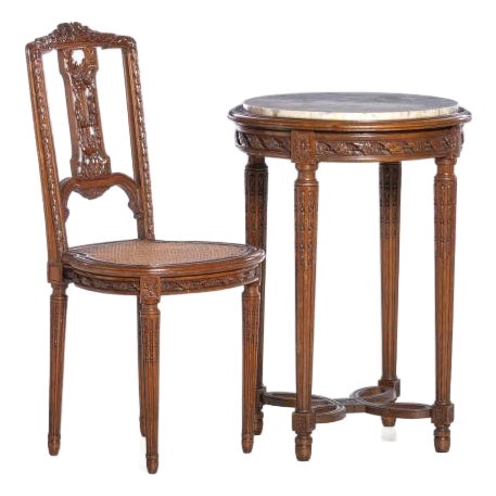 Side Table and Chair, Set of 2 For Sale