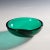 A small glass dish in transparent green glass, most probably designed by carlo scarpa. Manufactured by venini murano...