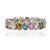Not Yet Made - Made To Order Boho 3.74 Ct Oval Multicolor Tourmaline Full Eternity Ring in 925 Sterling Silver Size 7.5 For Sale - Image 5 of 15