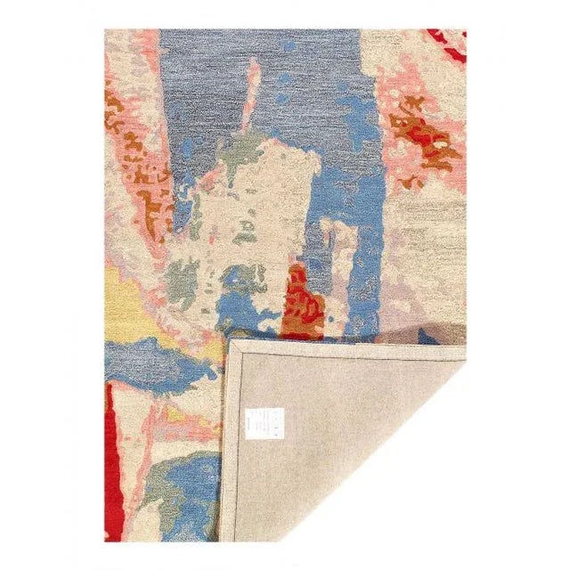 Abstract 2020s Fine Hand Tufted Abstract Rug For Sale - Image 3 of 4
