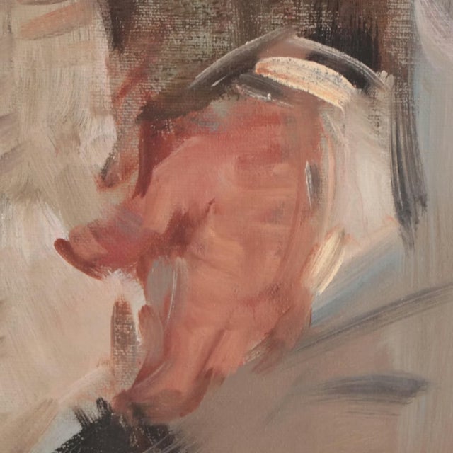 This painting is both lighthearted and glum. We've tried heartily to identify the artist, with no success. It evokes the...
