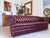 Oxblood Red Chesterfield 3-Seater Club Sofa For Sale - Image 4 of 15