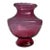 Cranberry Red Optic Art Glass Flower Vase Vintage Mid 20th Century by Pilgrim For Sale
