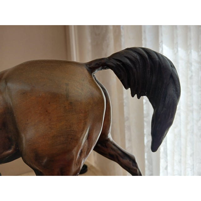 Mid 19th Century Bronze Pj Mene Arab Mare With Saddle and Rifle Sculpture For Sale - Image 14 of 16