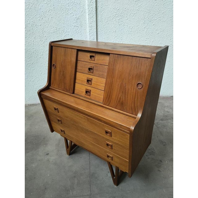 Mid-Century Teak Vanity Desk For Sale - Image 6 of 11