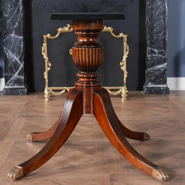 Traditional Scalloped Corner Mahogany Dining Table For Sale - Image 10 of 13