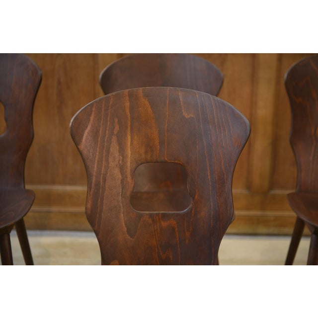 Baumann Gentiane Model Chairs by Henri Julien, 1960s, Set of 8 For Sale - Image 9 of 15