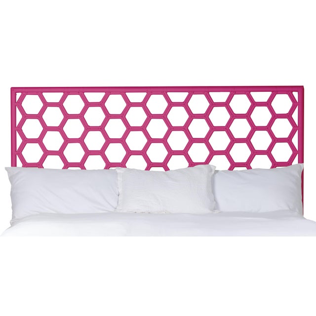 Honeycomb Platform Bed King, Hot Pink For Sale In West Palm - Image 6 of 6