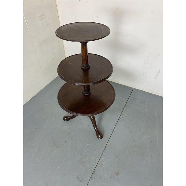 Wood Antique Three-Tier Plant Stand For Sale - Image 7 of 12