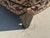 Vintage Square Damask Ottoman With Hand-Painted Faceted Feet & Nailhead Trim For Sale In Naples, FL - Image 6 of 11