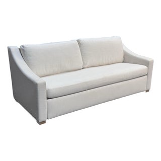 Queen Size American Leather for Restoration Hardware Belgian Classic Slope Arm Sleeper Sofa For Sale