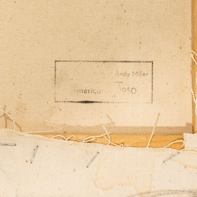 Late 20th Century Andy Miller Abstract Composition Oil on Canvas For Sale - Image 5 of 5