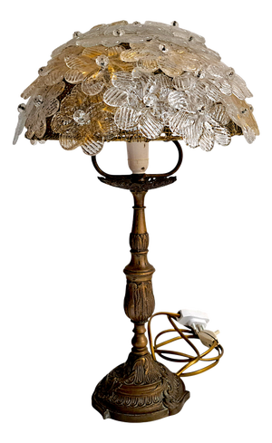Murano Glass Table Lamp in the style of Barovier and Toso Style, 1960s