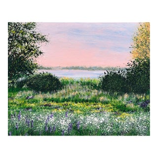 Break of Dawn 8"x10" Original Acrylic Landscape Painting Nature Wall Art For Sale