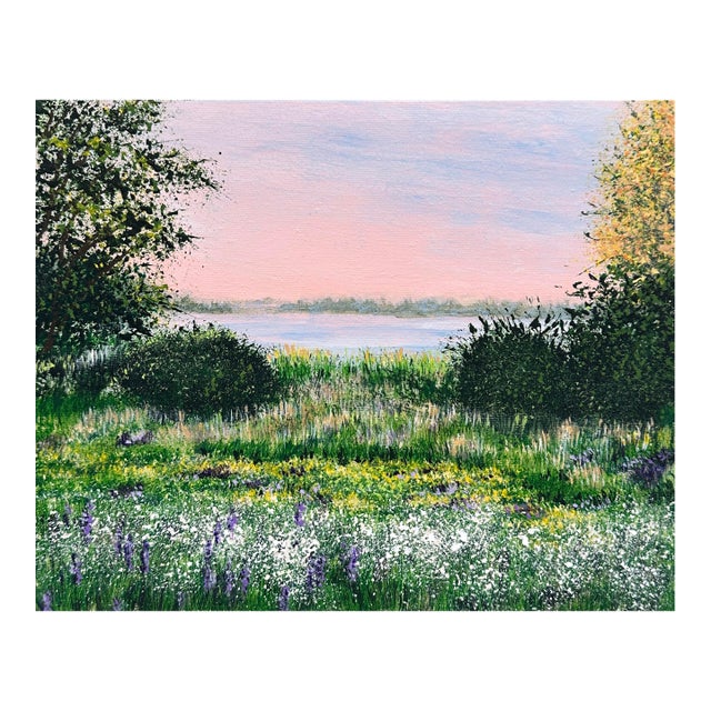 Break of Dawn 8"x10" Original Acrylic Landscape Painting Nature Wall Art For Sale
