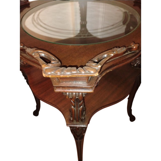 Rare complete Set of Adams Always Fine Furniture Louis XV style tiered coffee table and matching pair of Side Tables,...