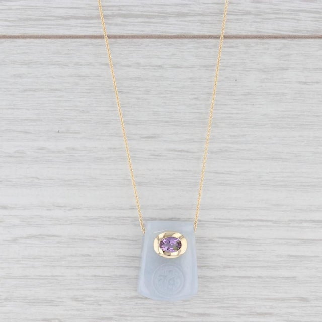 Gem: Natural Jadeite Jade - 24 x 18 mm, Tapered Block, Light Green Color - Natural Amethyst - 0.80 Carats, Oval Brilliant...