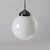 1930s Bauhaus Pendant Lamp in Opaline Glass and Chrome by Napako, Czechoslovakia, 1930s For Sale - Image 5 of 6