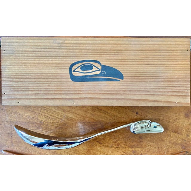 Wood Large Modernist Serving Spoon Designed by Corey Bulpitt (Documented Haida) For Sale - Image 7 of 7