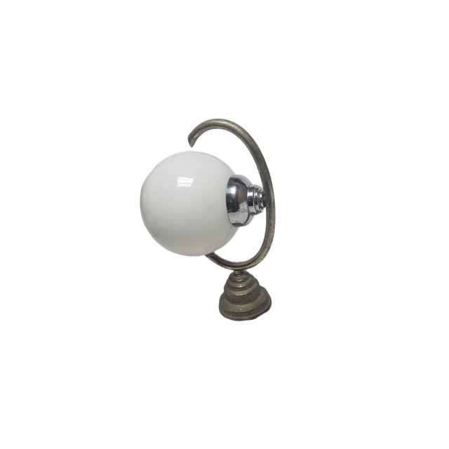 Metal Vintage Art Deco Wall Lamp, Poland, 1950s For Sale - Image 7 of 9