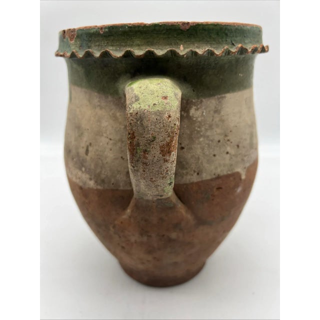 A Fine Antique 19th Century French Terra Cotta Green Glazed Olive Jar For Sale - Image 9 of 15