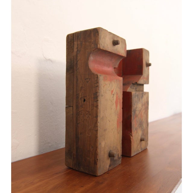 Early 20th Century Wooden Casting Pattern Object with Original Patina For Sale - Image 6 of 16