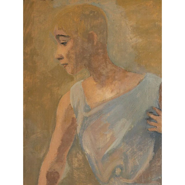 Chichio, Female Study, 1928, Oil on Wooden Plate, Framed For Sale - Image 11 of 11
