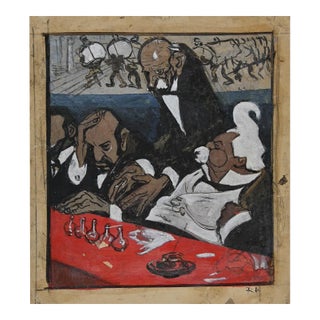 Gabriele Galantara, Thinkers,Drawing, 1910s For Sale