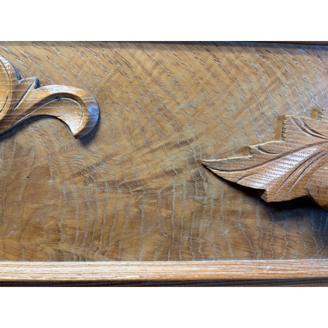 Vintage Chest With Original Appliqués and Pear Carved Handles, Racetrack Molding Drawers For Sale - Image 4 of 12