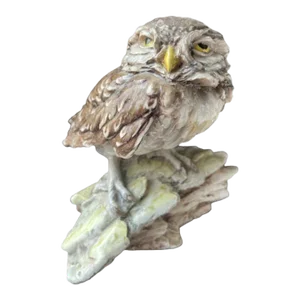 Vintage Mid 20th Century Giuseppe Tagliariol Italian Owl Sculpture Figurine Ceramic