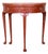 Baker Furniture Burled Walnut Queen Anne Flip Top Demilune Console Table For Sale