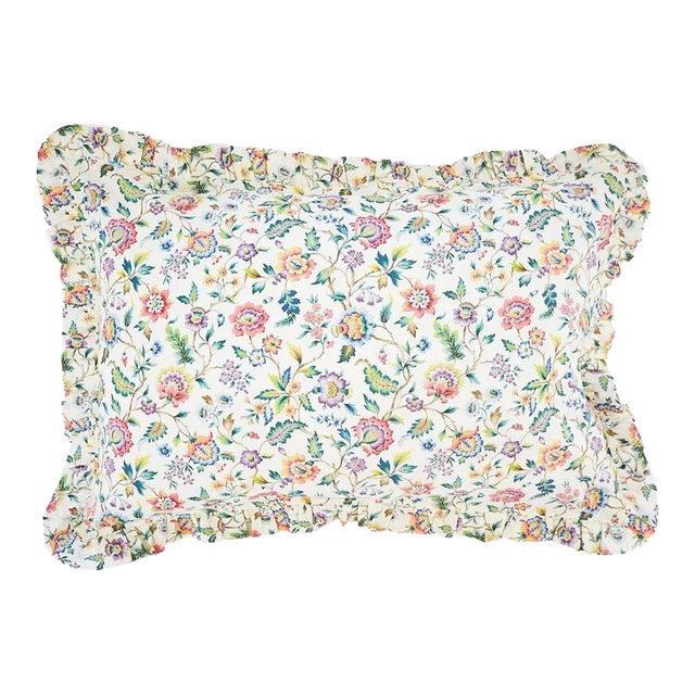Gathered Edge Pillowcase Made With Liberty Fabric Eva Belle For Sale
